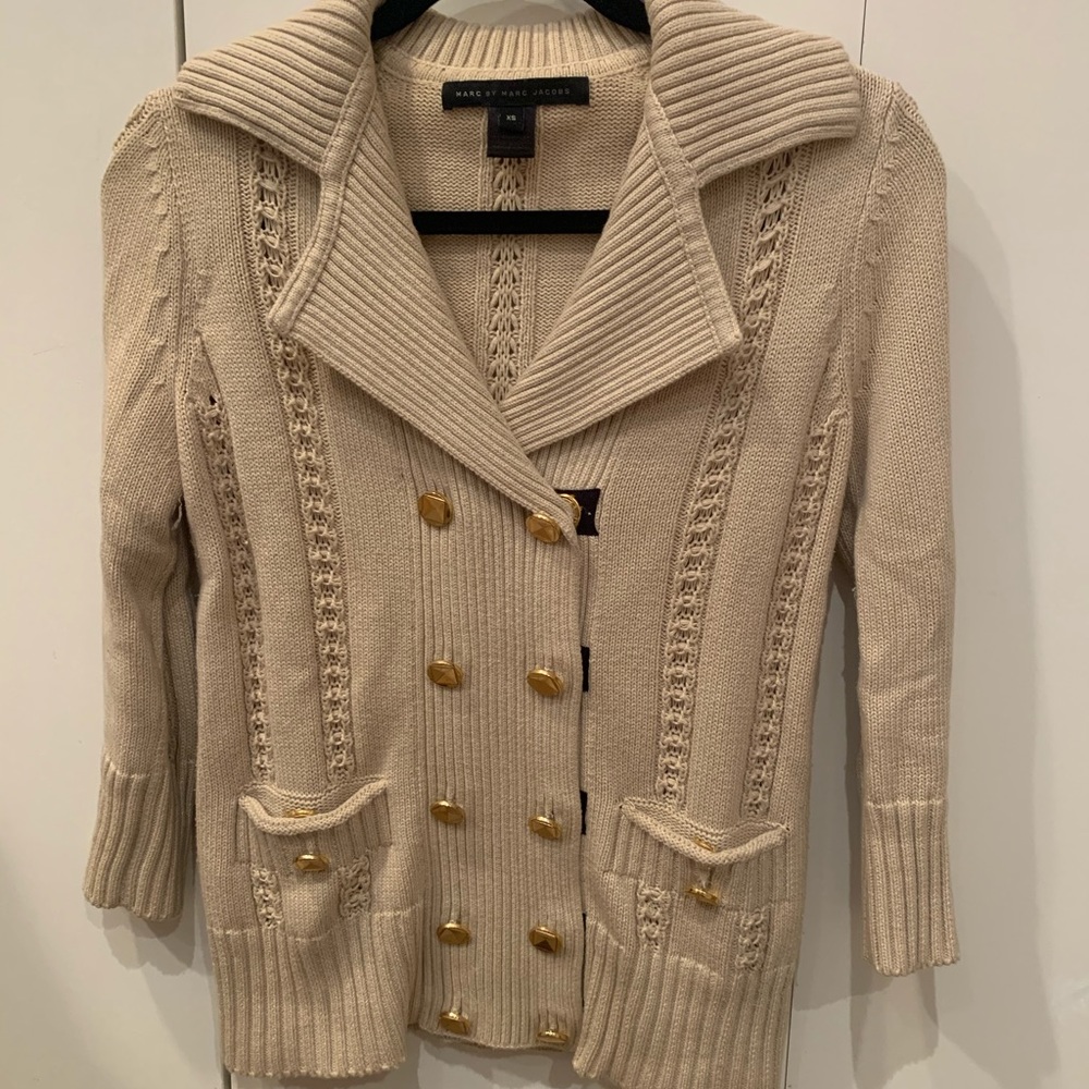 Marc by Marc Jacobs, XS, Cardigan Gold Detail